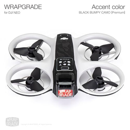 Wrapgrade for DJI NEO Accent Color Sticker (Black Bumpy Camo) - color: Black Bumpy Camo