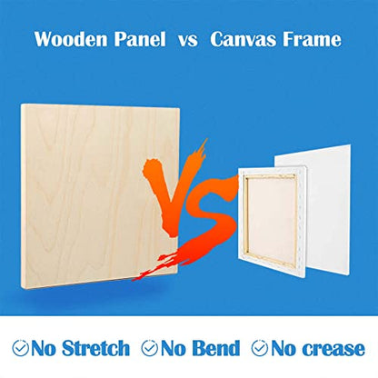 Falling in Art 2 Pack 20x20 Unfinished Birch Wood Panels Kit for Painting - size: 20*20 2-pack