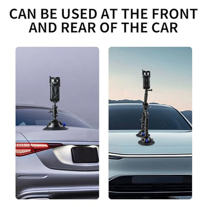 Suction Car Mount for Insta360 x5,x4, x3, x2, x,One RS,R Compatible with GoPro Max DJI OSMO Action 6 5 4 3 Camera 5 in 1 Suction Mount Kit for Action Cameras (Includes 47.24-inch Selfie Stick)