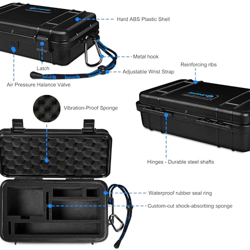 Lekufee Travel Waterproof Hard Case for DJI Osmo Nano Camera, Standard Combo, and Accessories - Black(Bag & Case Only)