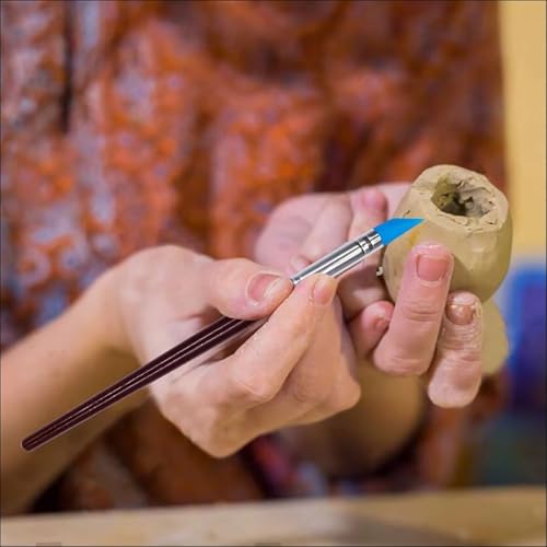 8 PCS Rubber Tip Paint Brushes Double-End Silicone Rubber Tip Brushes Silicone Clay Sculpting Tools for Modeling Engraving and Shaping