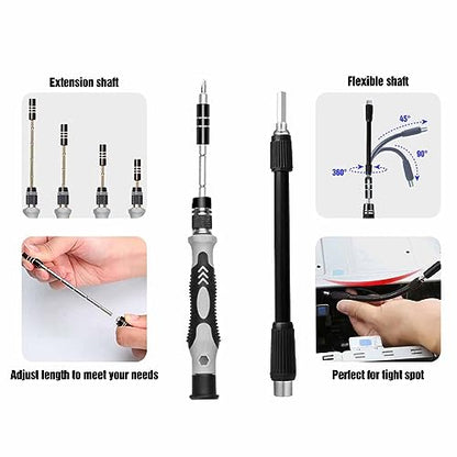 EFAITHFIX Precision Screwdriver Set, Professional 115 in 1 Magnetic Repair Tool Kit for Computer, Mobile Phone, Laptop, Tablet, Game Console, Watch, Camera, Eyeglasses, Electronics, DIY Projects, etc - size: 115 in 1