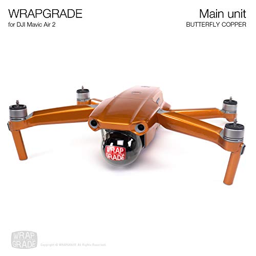 Wrapgrade Main Unit Skin Compatible with DJI Mavic Air 2 (Butterfly Copper) - color: BUTTERFLY COPPER