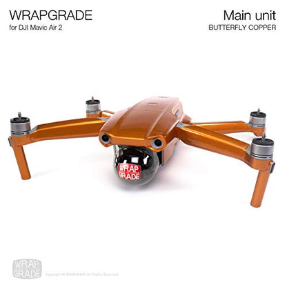 Wrapgrade Main Unit Skin Compatible with DJI Mavic Air 2 (Butterfly Copper) - color: BUTTERFLY COPPER