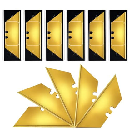 Vickay 60 Pack Box Cutter Blades, SK2 Utility Knife Blades, Razor Blades - color: Gold, size: 60 Pack
