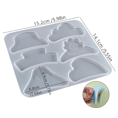 Silicone Resin Hair Claw Clip Mold, 1 Pc, Shark Hairpin