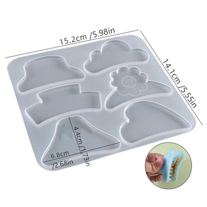 Silicone Resin Hair Claw Clip Mold, 1 Pc, Shark Hairpin