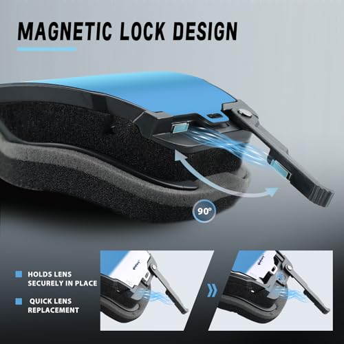Motocross Goggles Anti-Fog Motorcycle Protective Eyewear for Men - color: Blue