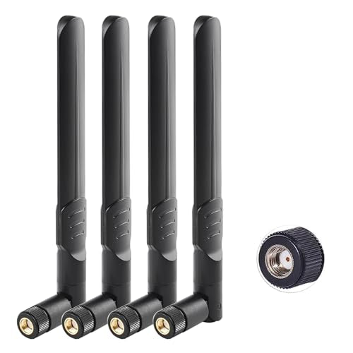 4PCS Dual Band WiFi 2.4GHz 5.8GHz 6dBi RP-SMA Male Antenna 15cm 6inch Universal Antenna Amplifier for WiFi Router Wireless Signal Booster