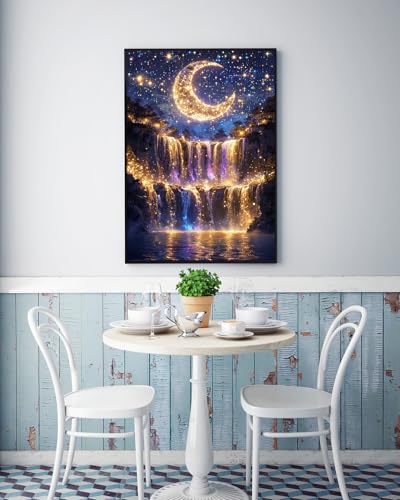 Waterfall Diamond Art Kits for Adults, 5D Diamond Painting Kits for Adults - color: Waterfall