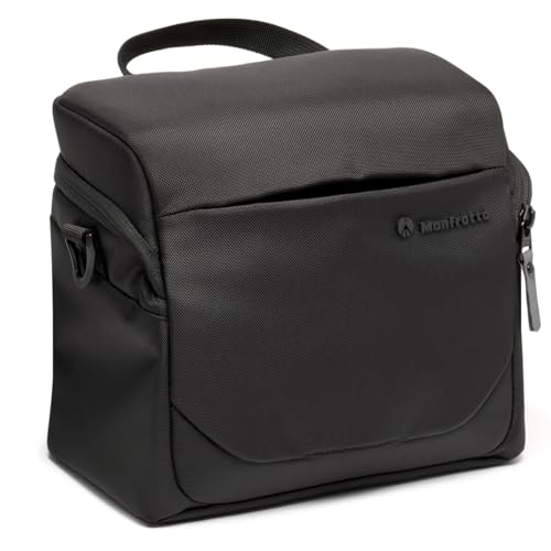 Manfrotto Advanced Shoulder Bag L III, for Reflex and Mirrorless Camera with Lens, Camera Case with Tripod Mount and Rain Cover