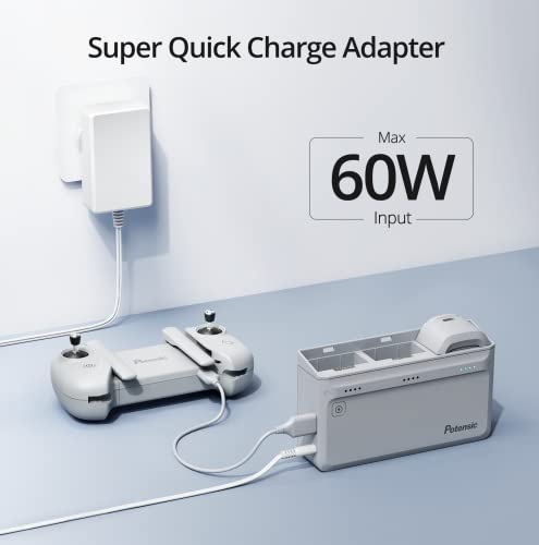 Potensic Atom SE Parallel Charging Hub, Smart Battery and Super Quick Charge Adapter Pack of 1 (Batteries in This Set is for Atom SE Only)
