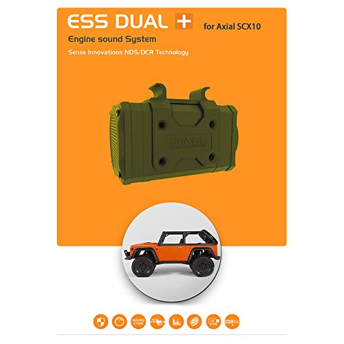 ESS Dual Engine Sound Simulator System for Axial SCX10/SCX10 II Traxxas TRX4 Axial Wraith (Dual+Engine)