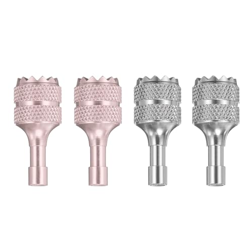 MECCANIXITY 2 Set Aluminum Controller Stick, Replacement Joystick Remote Controller Joystick Stick for Mini4 Pro Air3S Drone Remote Accessories, Pink/Silver - color: Pink/Silver