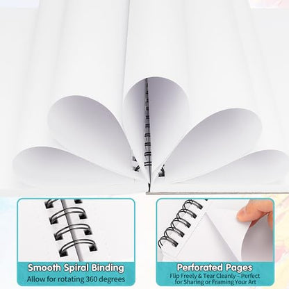 FIXSMITH 9"X12" Sketch Book, 100 Sheets, 68 lb/100gsm Sketchbook, Teal - color: Teal, size: 9"x12"-1 Pack