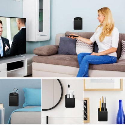 2 Pcs Remote Control Holder Wall Mount,TV Remote Holder for Home(Black)