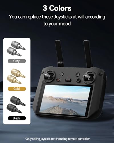 LKTOP 3 Pairs Controller Stick Replacement Joystick Thumb Rocker for DJI RC Pro Controller, FPV Remote Controller 2/3, Compatibility: DJI Mini 3 Pro, Air 2S, Mavic 3/Pro/Classic/Cine, Avata/2, FPV - style: Joysticks (3 Pairs)