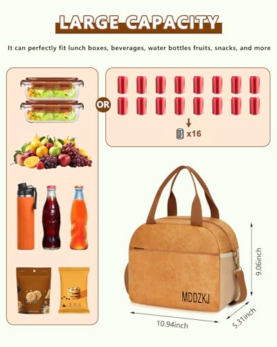 Upgraded 3 Pockets Fireproof Document Bag (Brown, 2pockets+Small Bag) - color: Brown, size: 2pockets+Small bag