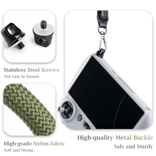 VOVMOEYA Lanyard for DJI RC/RC 2 Controller, Drone Shoulder Strap/Neck Strap for Mini 5 Pro/Mini 4 Pro/Mavic 4 /Mavic 3 Remote Controller Accessories - Green - color: Green