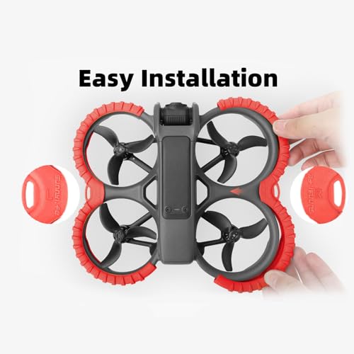 Propeller Guard Protector Accessories for DJI Avata 2, Prop Bumper Drone Anti-Collision Scratch-proof Protection,Fly Combo Protective Cover Ring(Red) - color: Red