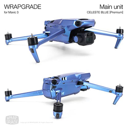 WRAPGRADE Full Skin Stickers for DJI Mavic 3 / Mavic 3 Classic (Celeste Blue) - color: Celeste Blue