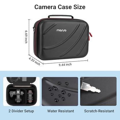 MOSISO Hard Shell Digital Camera Case, Travel Carrying EVA Case, Black