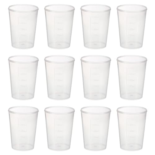 PATIKIL 50ml Measuring Cups, 25Pcs Polypropylene Graduated Measuring Beakers for Lab Experiments, Cooking and Baking, Transplant
