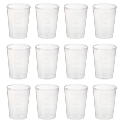 PATIKIL 50ml Measuring Cups, 25Pcs Polypropylene Graduated Measuring Beakers for Lab Experiments, Cooking and Baking, Transplant