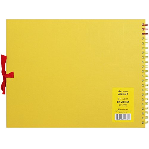 Maruman Art Spiral Sketch Book, F2, 7.76" x 10.24", 24 Sheets, Yellow - color: Yellow, size: F2 (7.76" x 10.24")
