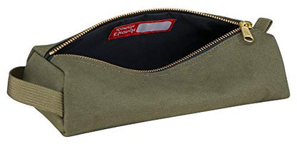 Rough Enough Waxed Canvas Small Tool Pouch Bag, Army Green - color: Army Green