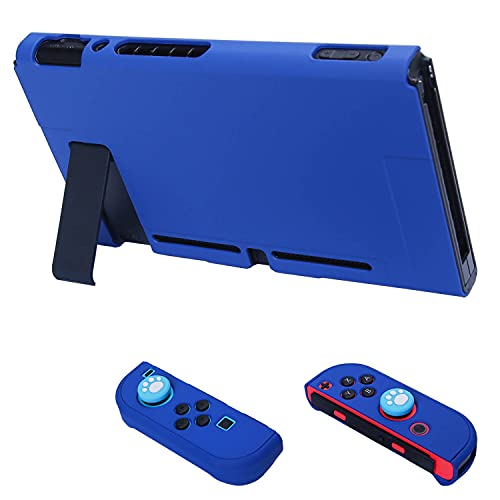 Dockable Case for Nintendo Switch - COMCOOL 3 in 1 Protective Cover Case for Nintendo Switch and Joy-Con Controller with Screen Protector and Thumb grips - Dark Blue - color: Dark Blue