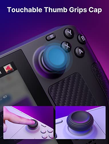 JSAUX Skin Stickers Set for Steam Deck/OLED, Steam Thumb Grips Accessories