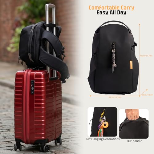 Besnfoto Lightweight Camera Backpack, Anti-Gravity Comfort Photography Backpack, 2-in-1 Removable Camera Insert, Waterproof Everyday Bag - color: Black, size: Large
