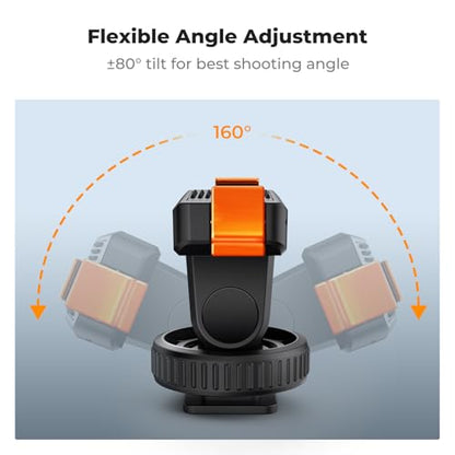 K&F CONCEPT Cold Shoe Magnetic Quick Mount Holder for Osmo Action 4/5 Pro