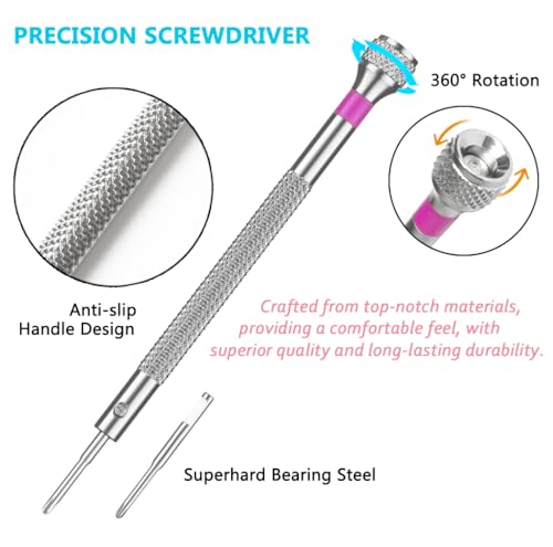 13PCS Professional Watch Screwdriver Set, BEBEEPOO Micro Precision Screwdriver Set，Micro Precision Eyeglasses Repair set， 0.6-2.0mm, Jewelry Work,Computer Phone Small Tools