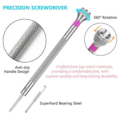 13PCS Professional Watch Screwdriver Set, BEBEEPOO Micro Precision Screwdriver Set，Micro Precision Eyeglasses Repair set， 0.6-2.0mm, Jewelry Work,Computer Phone Small Tools