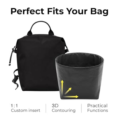 Purse Organizer Compatible with Le-Pliage Energy L Backpack - color: Matte Black, size: Fits Energy L Backpack