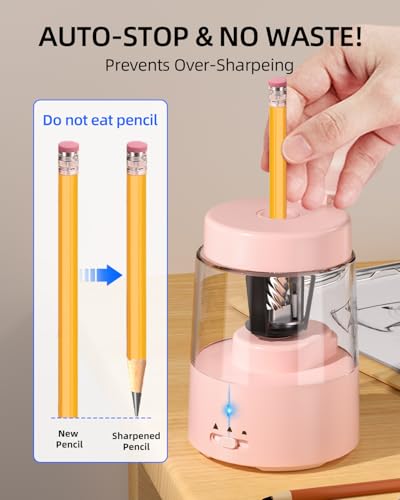 ZMOL Electric Pencil Sharpeners for Colored Pencils (6-8mm),Rechargeable