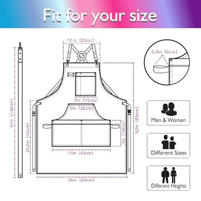 Kitchen Apron, Work Apron, Canvas Apron, Phantom Blue - color: Phantom Blue