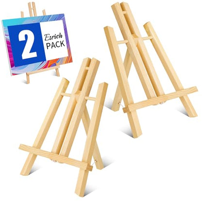 ESRICH 2 Pack 11.8" Wood Easels, Tabletop Easel for Painting - style: 11.8"-2P