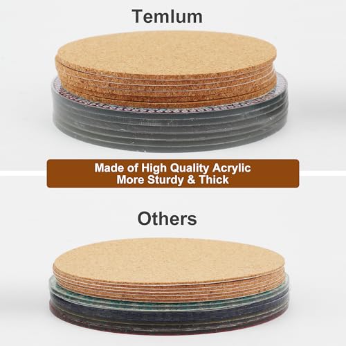 Temlum 6pcs Diamond Art Coasters Kits for Adults with Holder, Boho - color: Boho Coasters With Holder
