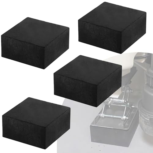 Rubber Blocks Anti-Vibration Hard Pads 2"/ 50mm Square Non-Slip Vibration Damping Mats for HVAC Air Compressor AC Units - 4 PCS 2" x 2" x 1" (25mm TH) - size: 1"/ 25mm Thickness