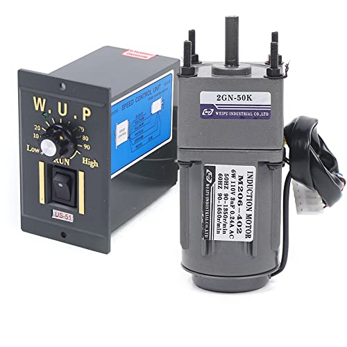 0-27RPM 6W 50K Variable Speed AC Gear Reduction Motor with Controller - color: 6W 50K