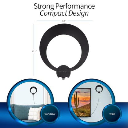 Antennas Direct ClearStream Eclipse Amplified Indoor TV Antenna - style: 50 Miles