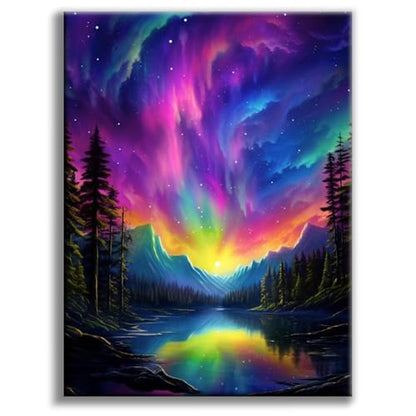 Diamond Art Kits for Adults, Aurora DIY 5D Diamond Painting for Beginners - color: BLKJDP12