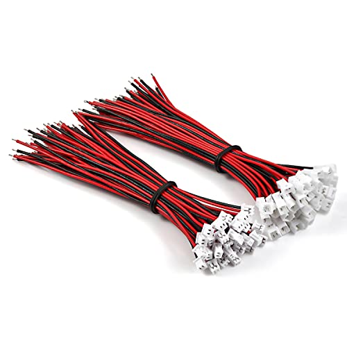Chanzon 30 Pairs JST1.25mm 2 Pin Micro Plug Connector UL1007 Wire - size: 10cm