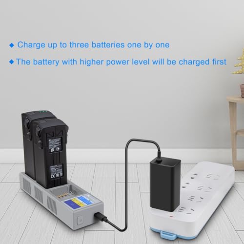 Hanatora 100W Display Battery Charging Hub for DJI Mavic 3 Classic Pro Cine Enterprise Drone,Charger in Sequence Charge Accessories