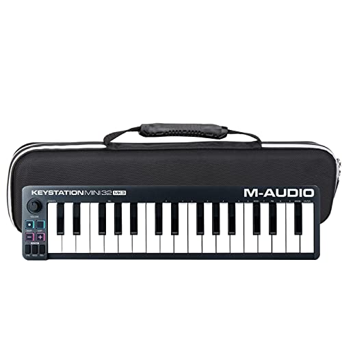 FBLFOBELI EVA Hard Storage Carrying Case for M-Audio/Donner N-32/KEYSTATION MK3 MINI 32-Key USB MIDI Keyboard Controller (Case Only)
