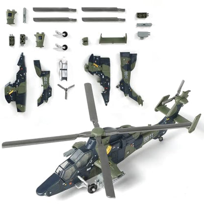 SEBUNAS 1:72 Scale EC-665 Army Helicopter Quick Build Model Kit - color: 12.EC665
