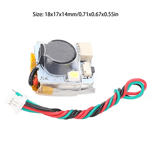 Drfeify RC Buzzer Alarm, 100DB High Decibel Drone Finder Buzzer for FPV Racing Drone, with LED White Light and Auto Charging for BF CF Controller
